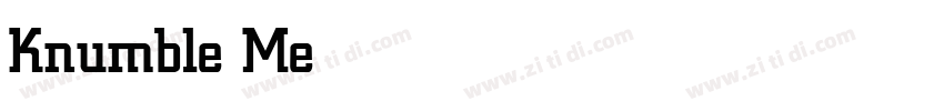 Knumble Medium字体转换